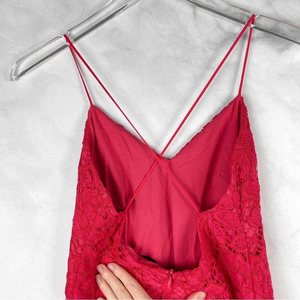 NWT Revolve X by NBD Iris Textured Lace Mini Dress Cocktail Party Sexy Pink 0 XS - Picture 5 of 9